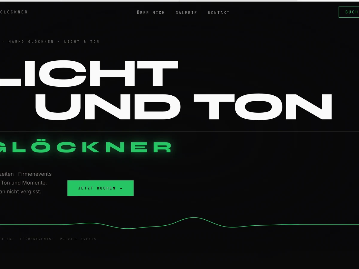 Licht und Ton Glöckner – Website